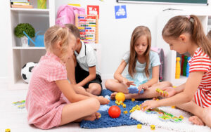 Group of children playing together