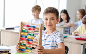 kids during class at school