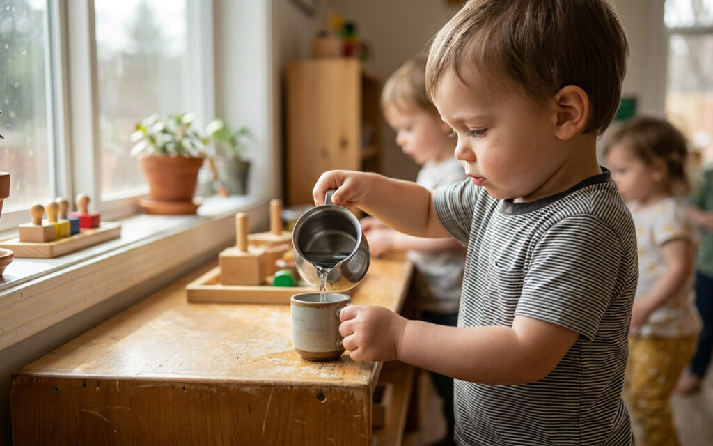 kids in montessori school independence